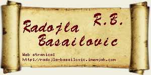 Radojla Basailović vizit kartica